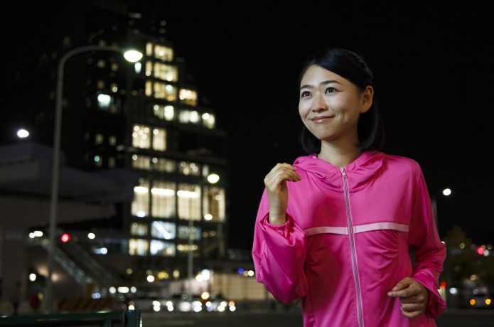 夜の時間のランニング