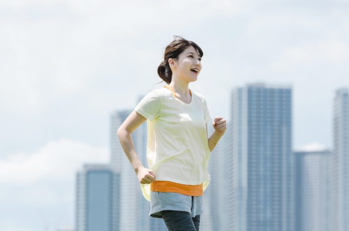 朝の時間のランニング