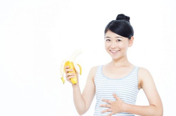 レース直前にはバナナで栄養補給