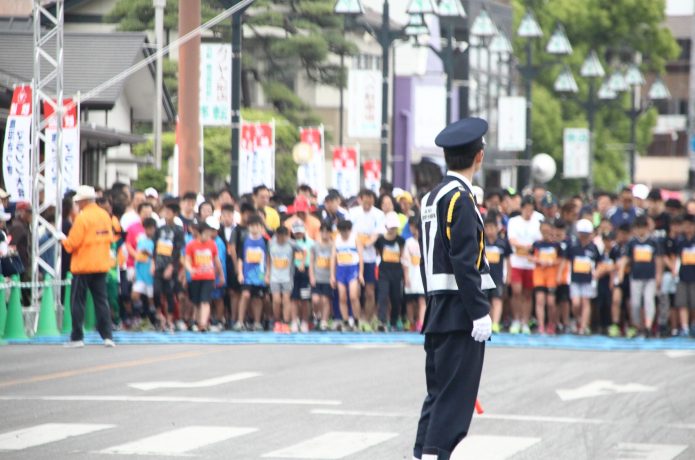 マラソンのスタート地点