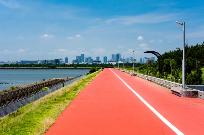 平坦な葛西臨海公園のコース