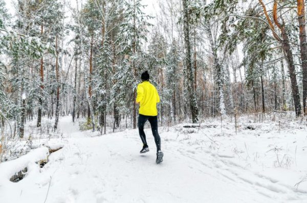 新雪　ランニング