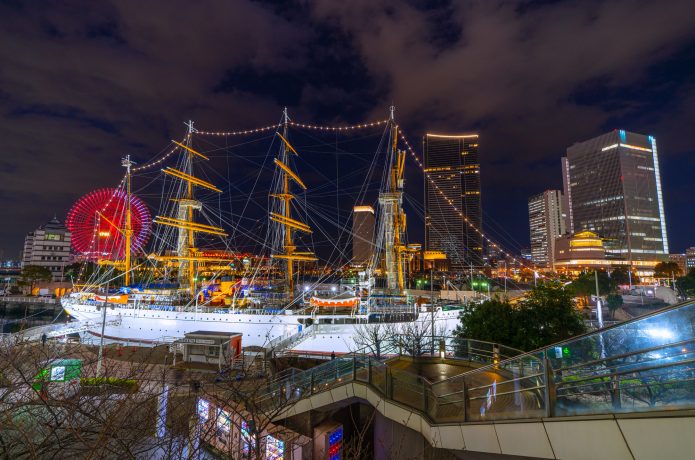 みなとみらい　日本丸　夜景