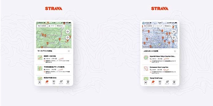 Strava　マップ機能