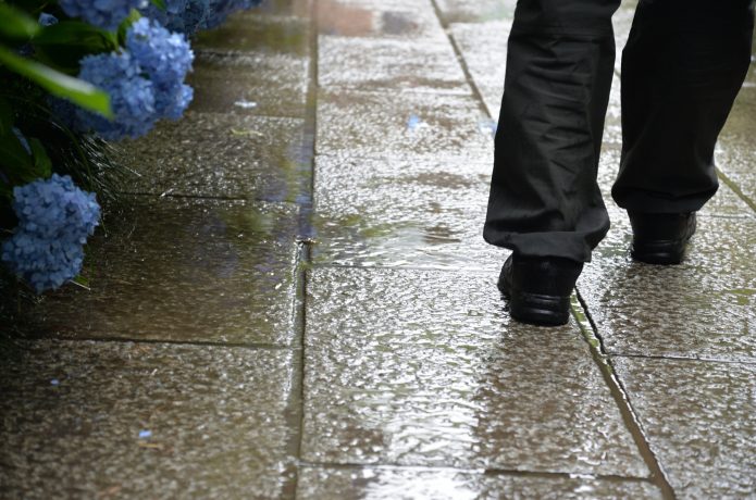 雨の日の通勤